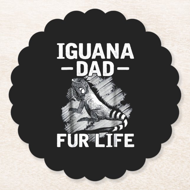 Iguana pappa päls underlägg papper (Framsida)