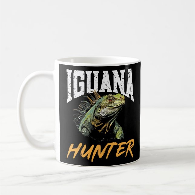 Iguana Reptile Älskare Herpetology Iguana Hunter L Kaffemugg (Vänster)