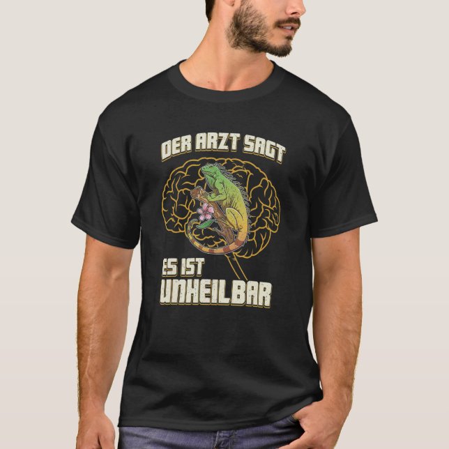 Iguana Reptiles Lizard Pet Terrarium 15 T Shirt (Framsida)