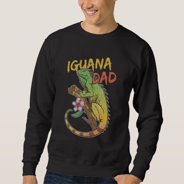 Iguana Reptiles Lizard Pet Terrarium Lång Ärmad Tröja (Framsida)