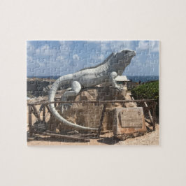 Iguana Sculpture Isla Mujeres,Mexiko Jigszle Puzzl Pussel
