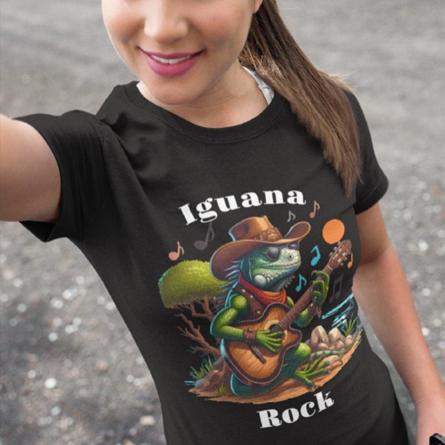 Iguana Serenading Swamp Dweller Sten T Shirt (Skapare uppladdad)