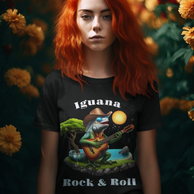 Iguana Serenading Swamp Dweller Sten T Shirt (Skapare uppladdad)