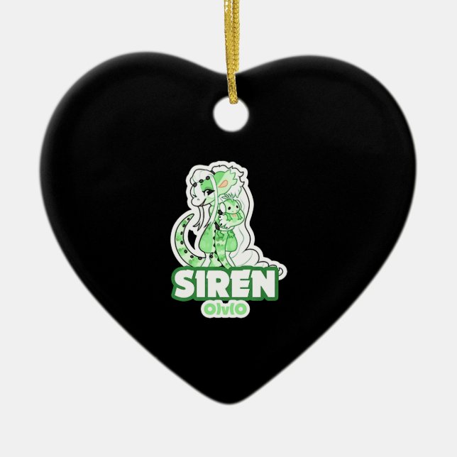 Iguana siren julgransprydnad keramik (Framsidan)