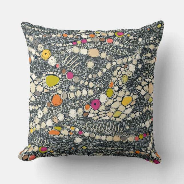 iguana skin indigo pop kudde (Framsida)