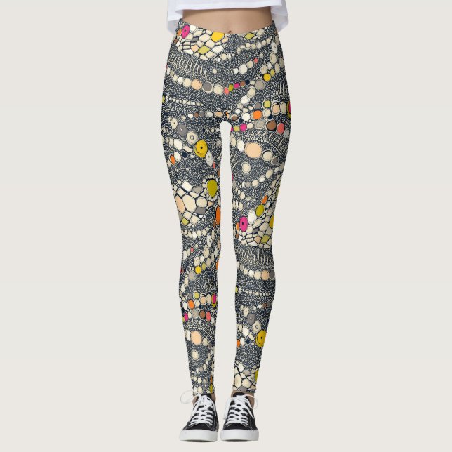 iguana skin indigo pop leggings (Framsida)
