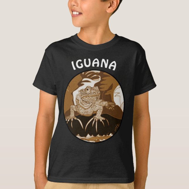 Iguana vid havet t shirt (Framsida)