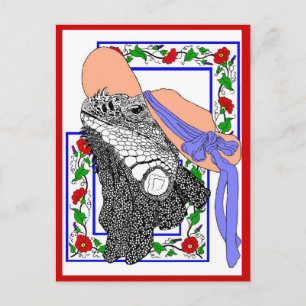 Iguanadonna Vykort