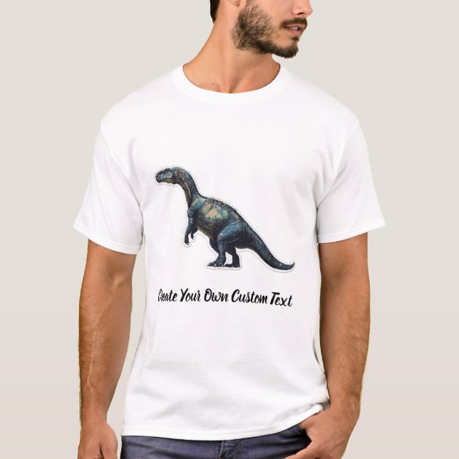Iguanodon Dinosaur Skapa Din Egen Anpassad Text  T Shirt (Framsida)