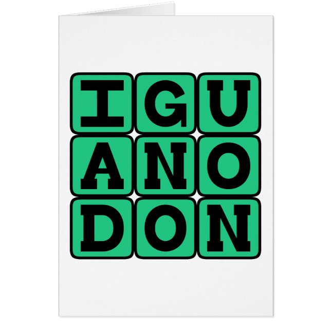 Iguanodon, Ornithopod Dinosaur Hälsningskort (Framsidan)