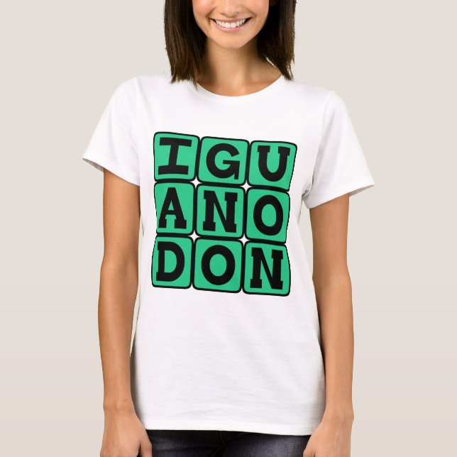 Iguanodon, Ornithopod Dinosaurie T Shirt (Framsida)