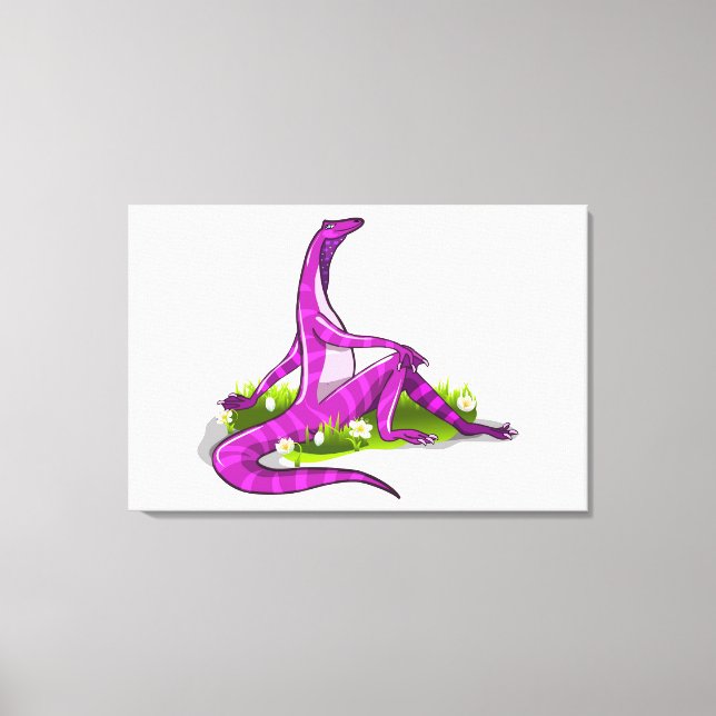 Iguanodon visar hennes naturliga skönhet. canvastryck (Framsida)