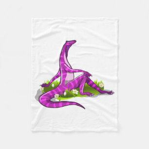 Iguanodon visar hennes naturliga skönhet. fleecefilt