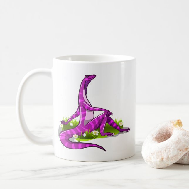 Iguanodon visar hennes naturliga skönhet. kaffemugg (Med munk)