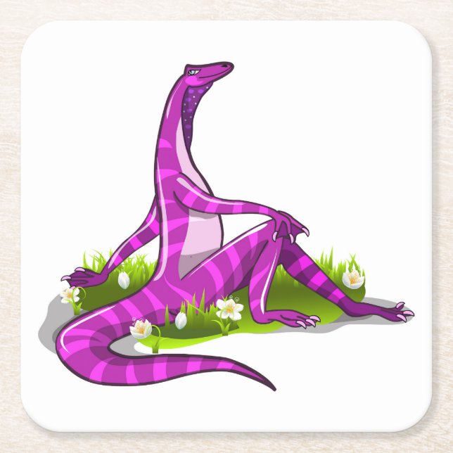 Iguanodon visar hennes naturliga skönhet. underlägg papper kvadrat (Framsidan)