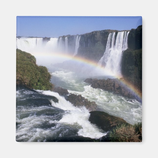 Iguassu Falls, delstaten Parana, Brasilien. Flygvy Magnet (Framsidan)