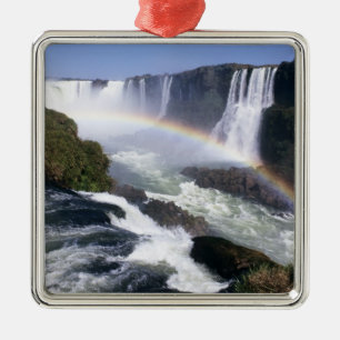 Iguassu Falls, Paraná, Brasilien. Flygbild Julgransprydnad Metall