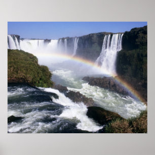 Iguassu Falls, Paraná, Brasilien. Flygbild Poster