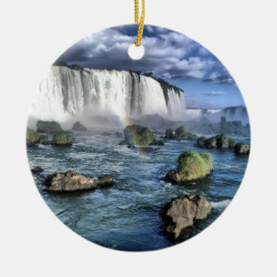 Iguasu nedgångar Brasilien Julgransprydnad Keramik