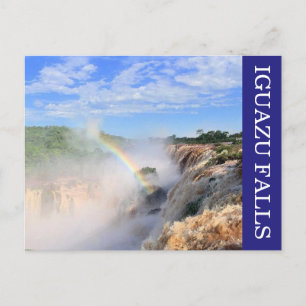 iguazu fall regnbåge vykort
