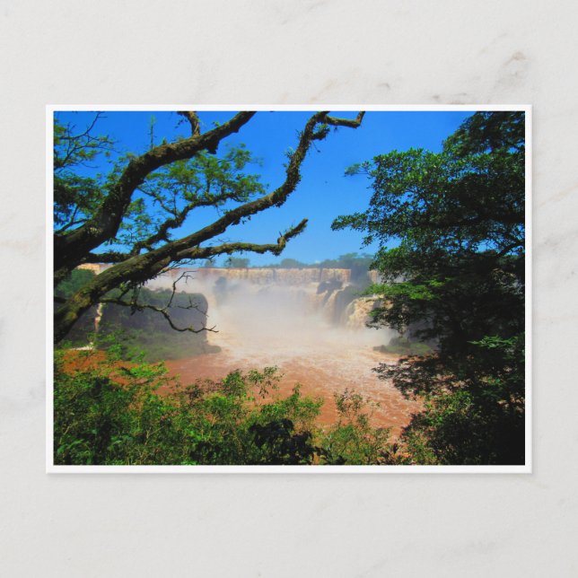 iguazu fall vatten vykort (Framsida)