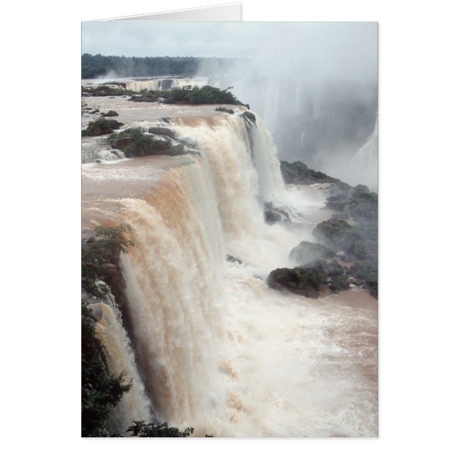 iguazu faller brasiliansk hälsningskort (Framsidan)