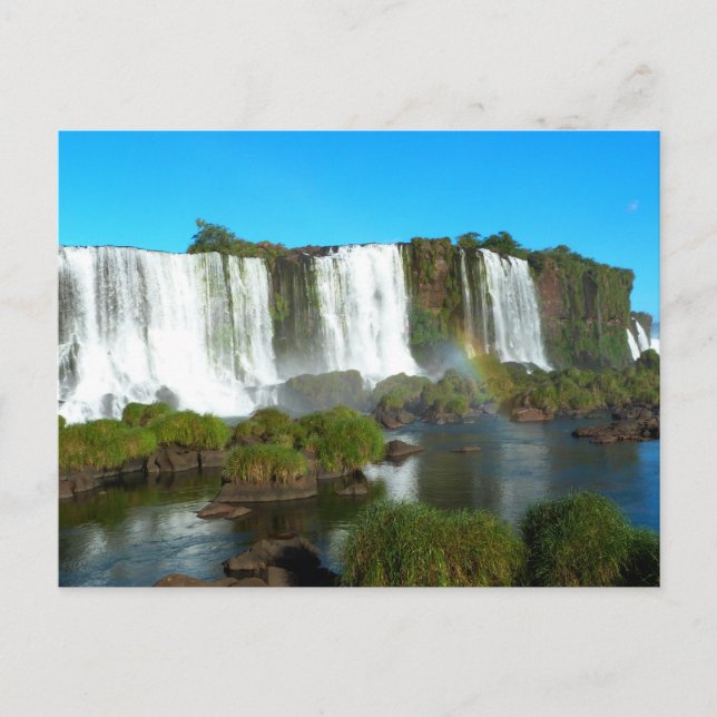 Iguazu faller i Brasilien Helg Vykort (Framsida)