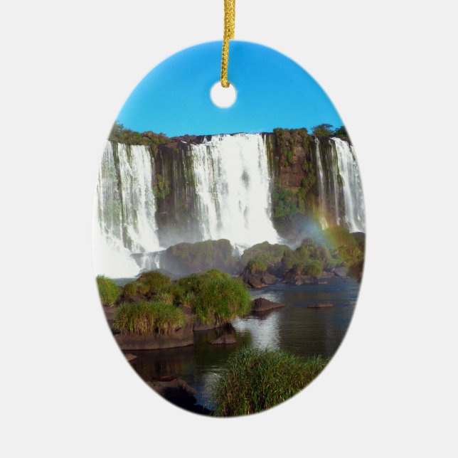 Iguazu Falls 2 Julgransprydnad Keramik (Framsidan)