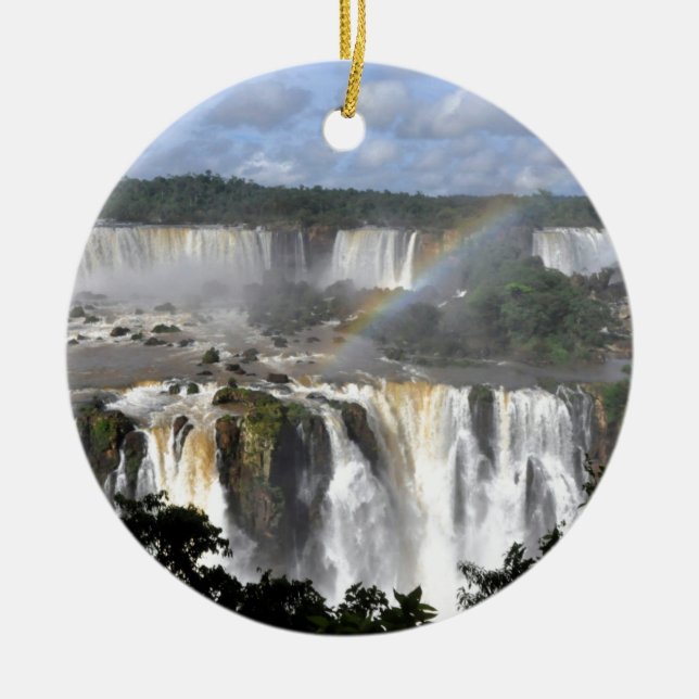 Iguazu Falls 7 Julgransprydnad Keramik (Framsidan)