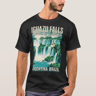 Iguazu Falls Argentina Brasil Vintage Resemärke T Shirt