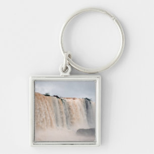 Iguazu Falls Brasilien / Argentina Fyrkantig Silverfärgad Nyckelring