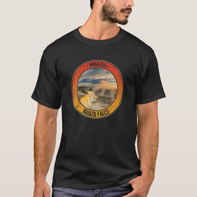 Iguazu Falls Brasilien Travel T Shirt (Framsida)