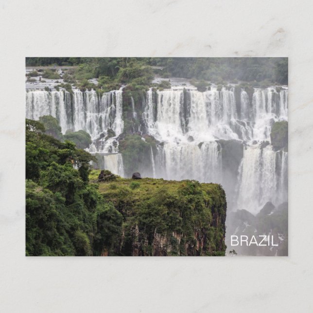 Iguazú Falls Brazil Waterfall Travel Postkort Vykort (Framsida)