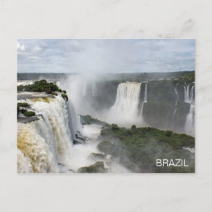 Iguazú Falls Brazil Waterfall Travel Postkort Vykort