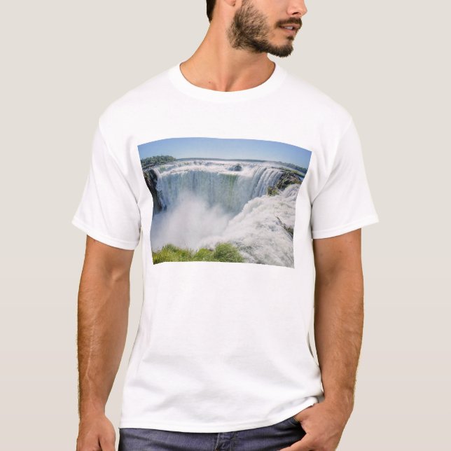 Iguazu Falls djävulen hals, Argentina T Shirt (Framsida)