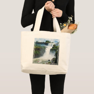 Iguazu Falls Omgiven Av Djungel Jumbo Tygkasse