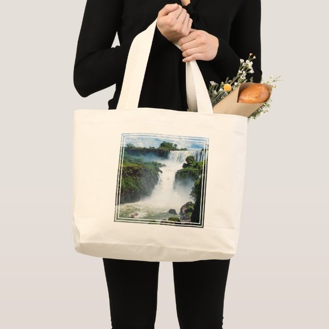 Iguazu Falls Omgiven Av Djungel Jumbo Tygkasse (Framsida (produkt))