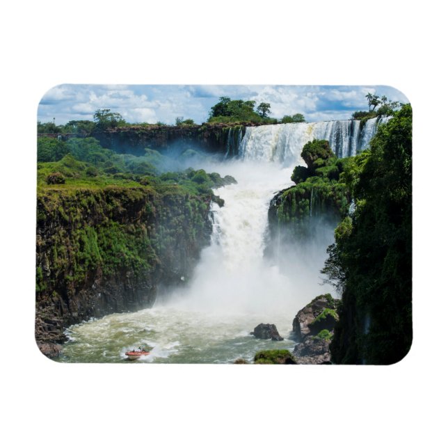 Iguazu Falls Omgiven Av Djungel Magnet (Horisontell)