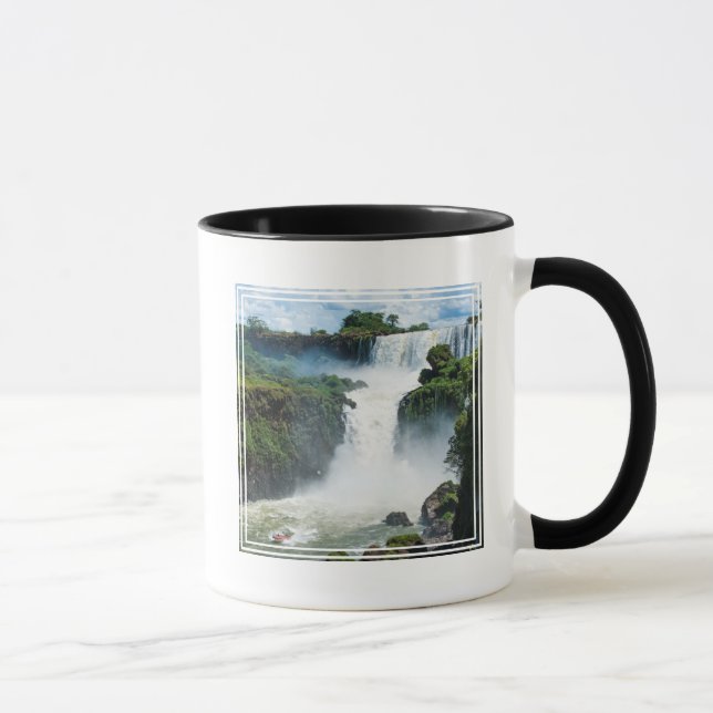 Iguazu Falls Omgiven Av Djungel Mugg (Höger)