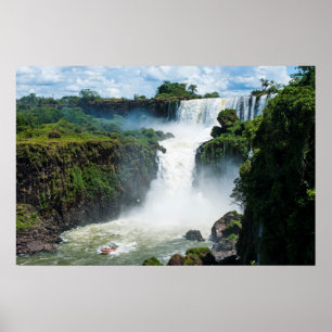 Iguazu Falls Omgiven Av Djungel Poster