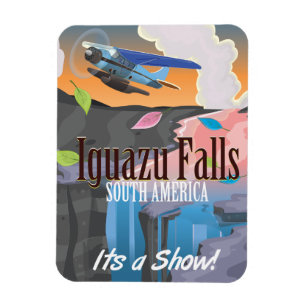 Iguazu Falls South America Travel-affisch Magnet