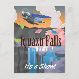 Iguazu Falls South America Travel-affisch Vykort