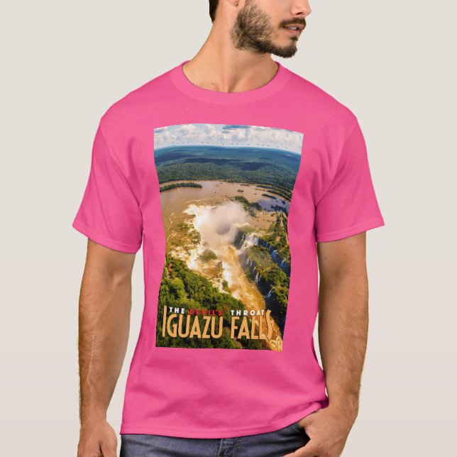 Iguazu Falls Travel Poster T Shirt (Framsida)
