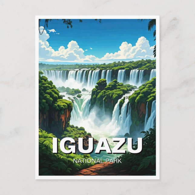 Iguazu nationalpark Argentina Vykort (Framsida)