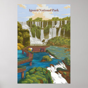 Iguazu nationalpark Iguazu vattenfall Resaaffisch Poster