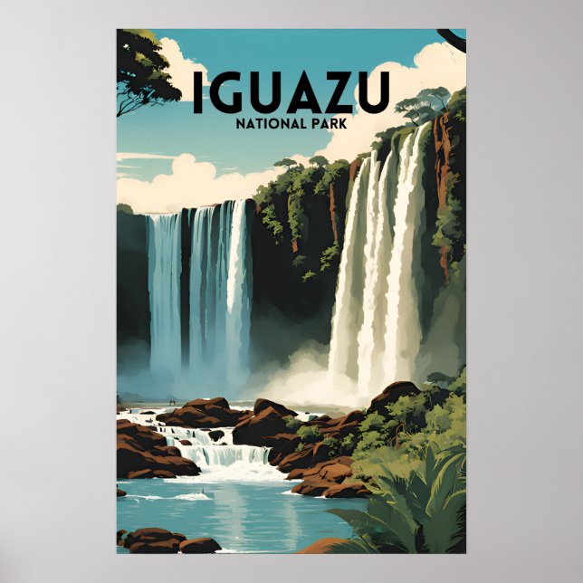 Iguazu nationalpark Travel Poster (Framsidan)