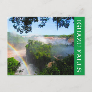 iguazu vattenfall regnbåge vykort