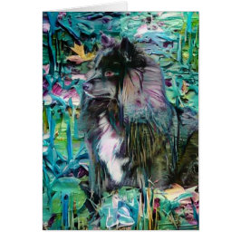 IHANA Finska Lapphund Lappy-konstkort Hälsningskort