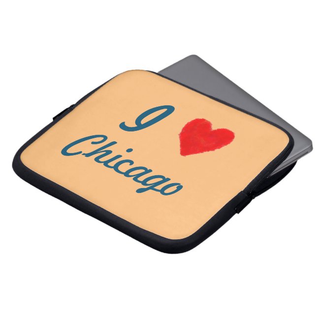 IHEART Chicago Laptop Fodral (Framsida topp)