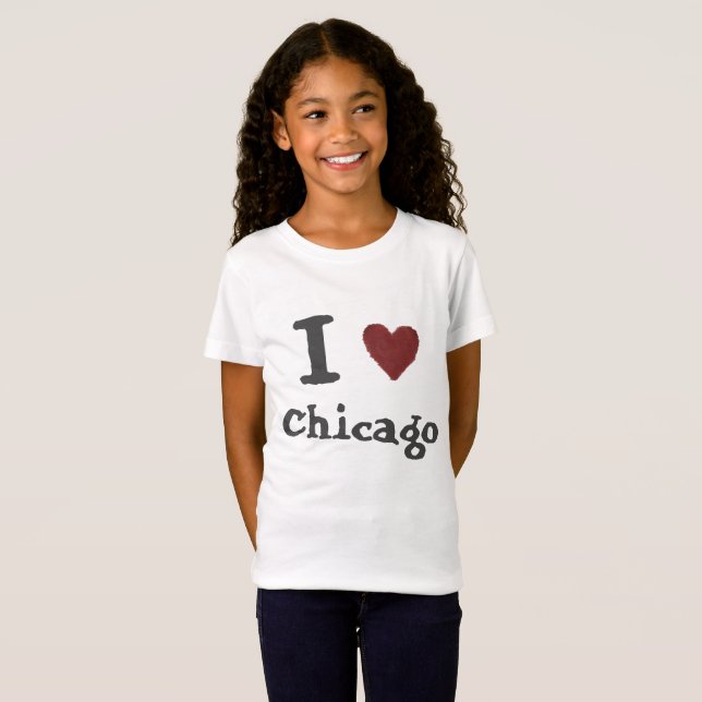 IHEART Chicago T Shirt (Hel framsida)